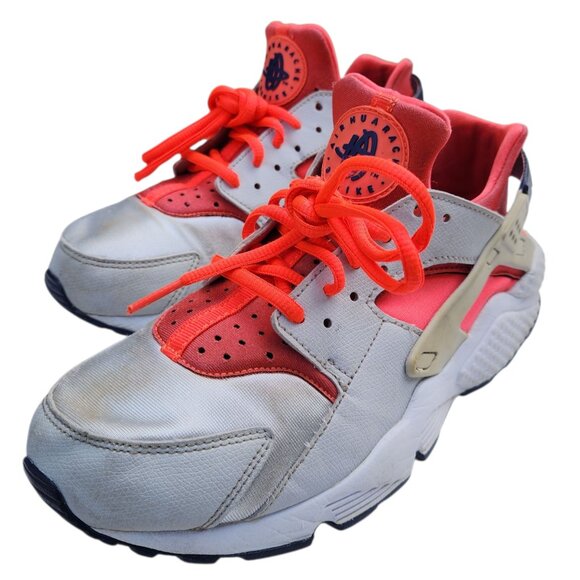 Nike Air Huarache Run 634835-013 Grey Red Sneakers Shoes Size 9 - Picture 6 of 10